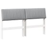 Tête de lit capitonnée Gris clair 135 cm Pin massif 626880626880
