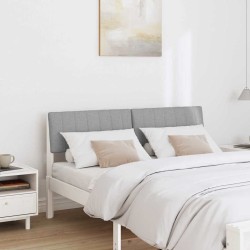 Tête de lit capitonnée Gris clair 135 cm Pin massif 626880626880