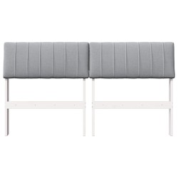 Tête de lit capitonnée Gris clair 135 cm Pin massif 626880626880