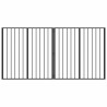 Porte pour chien 2 Panels Noir 100 x 100 cm Acier galvanisé 626883626883