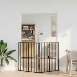Porte pour chien 2 Panels Noir 100 x 100 cm Acier galvanisé 626883626883