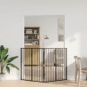 Porte pour chien 2 Panels Noir 100 x 100 cm Acier galvanisé 626883626883