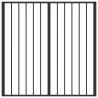Porte pour chien 2 Panels Noir 100 x 100 cm Acier galvanisé 626883626883