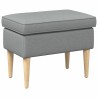 Pouf Gris clair 55 x 35 x 41 cm Polyester 626884626884