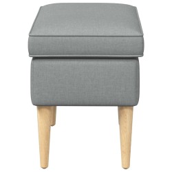 Pouf Gris clair 55 x 35 x 41 cm Polyester 626884626884