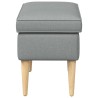 Pouf Gris clair 55 x 35 x 41 cm Polyester 626884626884