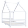 Cadre de lit d'enfant Blanc Bois de pin massif 90x200 cm 626885626885