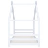 Cadre de lit d'enfant Blanc Bois de pin massif 90x200 cm 626885626885