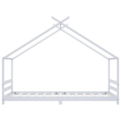 Cadre de lit d'enfant Blanc Bois de pin massif 90x200 cm 626885626885