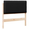 Tête de lit capitonnée Naturel et Noir 75 cm Pin massif 626886626886