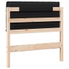 Tête de lit capitonnée Naturel et Noir 75 cm Pin massif 626886626886