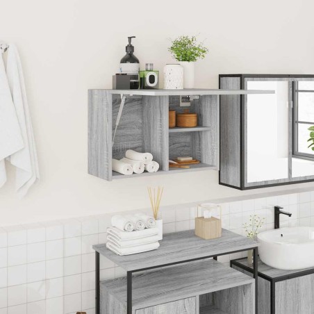 Armoire murale de bain sonoma gris 60x25x40cm bois d'ingénierie 626888626888