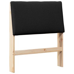 Tête de lit capitonnée Noir 75 cm Pin massif 626889626889