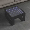 Table basse avec LED infini noir 50x53x30 cm 626891626891
