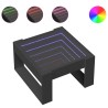 Table basse avec LED infini noir 50x53x30 cm 626891626891