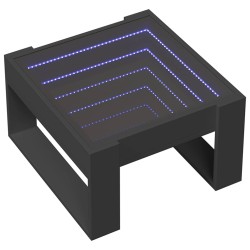 Table basse avec LED infini noir 50x53x30 cm 626891626891