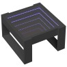 Table basse avec LED infini noir 50x53x30 cm 626891626891