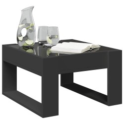Table basse avec LED infini noir 50x53x30 cm 626891626891