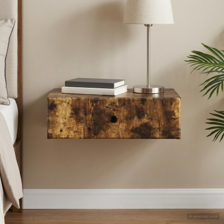 Table d'appoint murale Chêne fumé 59 x 34,5 x 17 cm 626893626893