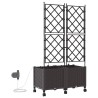 Porte-plante de jardin avec irrigation et roues 2 pc Marron PP 626894626894