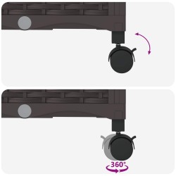 Porte-plante de jardin avec irrigation et roues 2 pc Marron PP 626894626894
