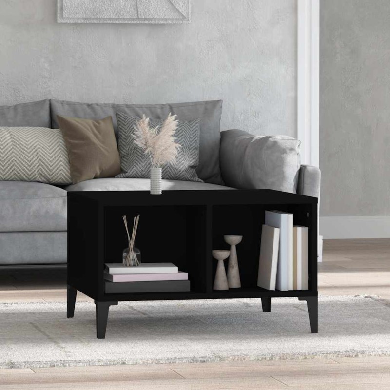 Table basse Noir 60x50x36,5 cm Bois d'ingénierie 626896626896