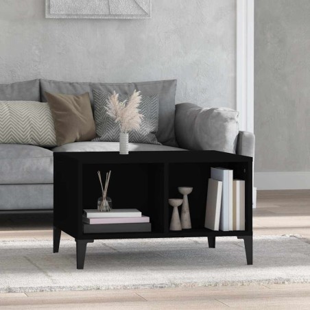 Table basse Noir 60x50x36,5 cm Bois d'ingénierie 626896626896