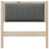 Tête de lit capitonnée avec tête de lit Marron 75 cm Pin massif 626899626899