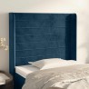 Tête de lit avec oreilles Bleu foncé 83x16x118/128 cm Velours 626902626902
