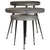 Table basse 3 pcs en bois composite argenté 626906626906