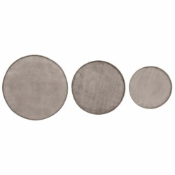 Table basse 3 pcs en bois composite argenté 626906626906