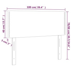 Tête de lit à LED Blanc 100x5x78/88 cm Similicuir 626913626913