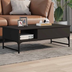 Table basse noir 100x50x35 cm bois d'ingénierie et métal 626914626914