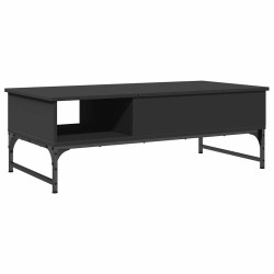 Table basse noir 100x50x35 cm bois d'ingénierie et métal 626914626914