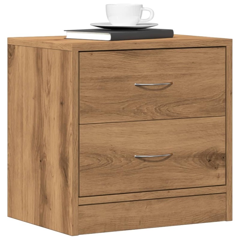 Table de chevet chêne artisanal 40x30x40 cm bois d'ingénierie 626916626916