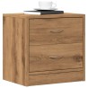 Table de chevet chêne artisanal 40x30x40 cm bois d'ingénierie 626916626916