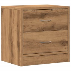 Table de chevet chêne artisanal 40x30x40 cm bois d'ingénierie 626916626916