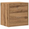 Table de chevet chêne artisanal 40x30x40 cm bois d'ingénierie 626916626916