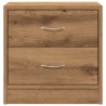 Table de chevet chêne artisanal 40x30x40 cm bois d'ingénierie 626916626916