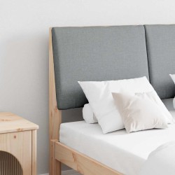 Tête de lit capitonnée Gris clair 135 cm Pin massif 626917626917