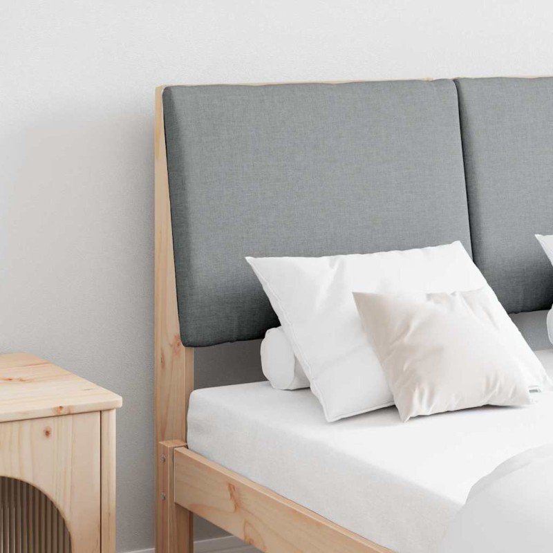 Tête de lit capitonnée Gris clair 135 cm Pin massif 626917626917