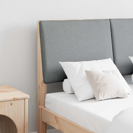 Tête de lit capitonnée Gris clair 135 cm Pin massif 626917626917