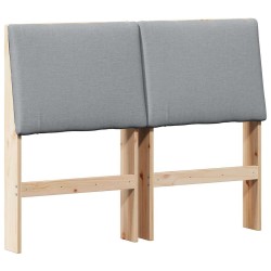 Tête de lit capitonnée Gris clair 135 cm Pin massif 626917626917