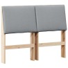 Tête de lit capitonnée Gris clair 135 cm Pin massif 626917626917