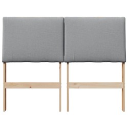 Tête de lit capitonnée Gris clair 135 cm Pin massif 626917626917
