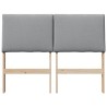 Tête de lit capitonnée Gris clair 135 cm Pin massif 626917626917