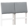 Tête de lit capitonnée Gris clair 135 cm Pin massif 626921626921