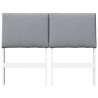 Tête de lit capitonnée Gris clair 135 cm Pin massif 626921626921