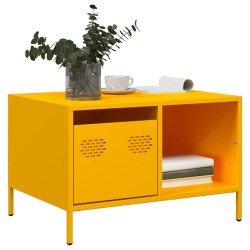 Table basse jaune moutarde 68,5x50x43,5 cm acier laminé à froid 626922626922