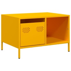 Table basse jaune moutarde 68,5x50x43,5 cm acier laminé à froid 626922626922